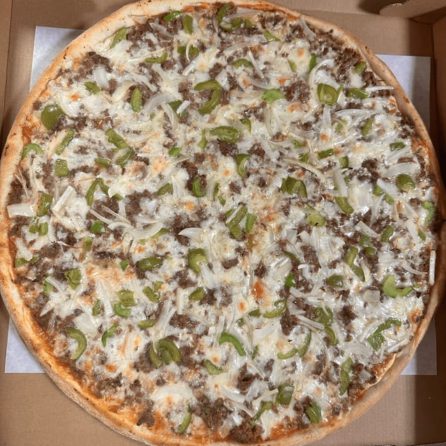 Philly Cheesesteak Pizza.
