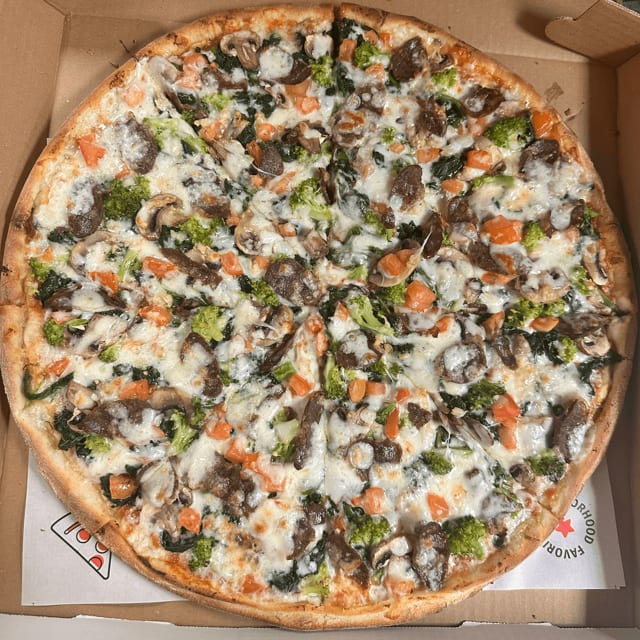 Veggie Supreme Pizza.