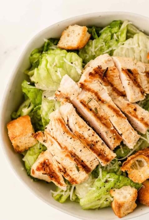 Grilled Chicken Caesar Salad.