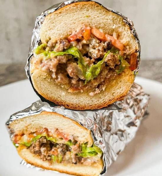 Italian Cheeseburger Hero.